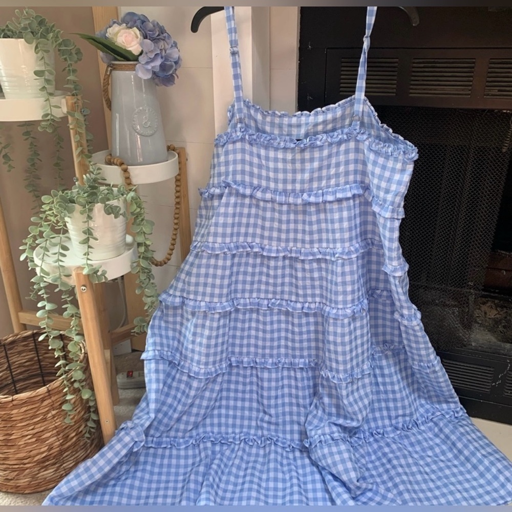 MVN THE LABEL Midi Gingham Dress